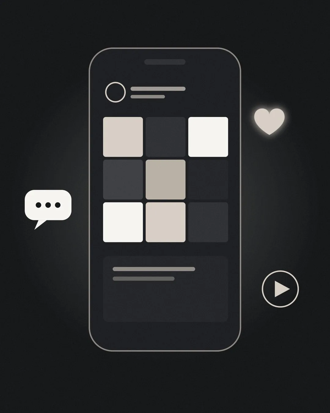 Fil Instagram dans un téléphone, j'aime et commentaires